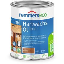 Remmers - Hartwachs-Öl [eco] teak, 0,75 Liter, Hartwachsöl für innen, natürliche Basis, Beize, Öl und Versiegelung in einem, nachhaltig, vegan