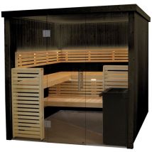 Harvia - Fenix 2020S Sauna Saunakabine aus Fichte schwarz Indoor-Sauna 206 x 203 x 201 cm