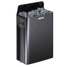 Harvia - The Wall SW90 black 9,0 kW Saunaofen Elektroofen mit integrierter Steuerung schwarz