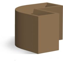 Blumenkübel aus Harz 80x80x35 cm h 50 mod. Eckig Flowerpot Bronze