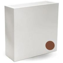 Blumenkübel rechteckig aus Harz 90x30 cm h 80 mod. Flowerpot Top Braun