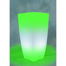 Vase home light weiss mit grünem licht gartenmöbel aussenbereich