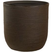 Divina Garden - Harzvase für den Innen- und Außenbereich für Designer-Zylinderpflanzen, D.35x34h Raffaello Brown