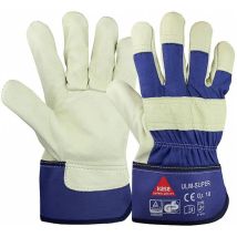 Ulm Super Lederhandschuhe – Narbenleder – Doppelnähte – Gummierte Stulpe – Innenhandfutter – TÜV GS