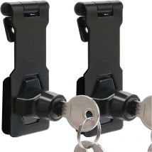 Hasp 2 Pack 3 Inch Lock Hasp Boxes With Key Hasp With Lock And Hasp Metal Locking Key