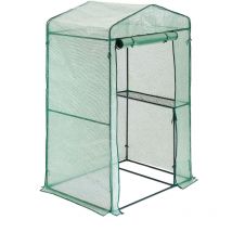 Hattoro - Serre en film plastique Maison de jardin Serre à tomates Vert Transparent