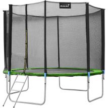 Hauki - Trampolino da Giardino Ø183/244/305/366/427 cm Tappeto Elastico da Esterno per Bambini Adulti Rete Sicurezza Resistente alle Intemperie
