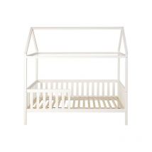 Viking Choice - Hausbetthaus Kinderbett Holz mit Zaun 160 x 80 cm