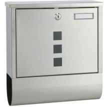 Haushalt - Boîte aux lettres et porte-journaux 30,5x9,6x33,5 cm Inox hi