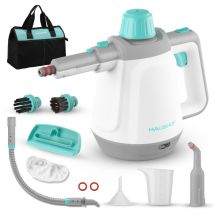 HAUSHOF Nettoyeur Vapeur a Main 450 ml Réservoir d'eau avec 8 Accessoires pour Désinfection, Adoucit Taches, Nettoyeur Vapeur Manuel Portable pour