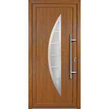 Meeth - Signum Exklusivpvc Model 28, Innen: Weiß, Außen: Golden Oak, Breite: 88cm, Höhe: 208cm, Öffnungsrichtung: Din Rechts