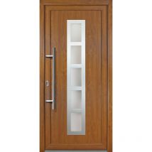 Meeth - Signum ExklusivPVC Model 51, innen: weiß, außen: golden Oak, Breite: 108cm, Höhe: 200cm, Öffnungsrichtung: din links