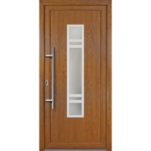 Meeth - Signum ExklusivPVC Model 83, innen: weiß, außen: golden Oak, Breite: 88cm, Höhe: 200cm, Öffnungsrichtung: din links