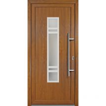 Meeth - Signum ExklusivPVC Model 83, innen: weiß, außen: golden Oak, Breite: 88cm, Höhe: 208cm, Öffnungsrichtung: din rechts