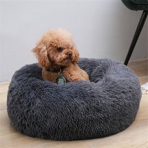 Minkurow - Haustier Hundebett Warmes Fleece Runder Hundezwinger Haus Lange Plüsch Winter Haustiere Hundebetten Für Mittelgroße Hunde Katzen Weiche