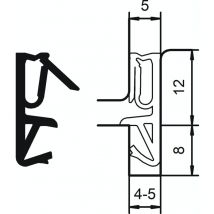 Deventer - Haustürdichtung ds 6922a - Profi Türdichtung, Silikon graphitgrau