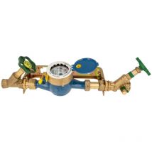 Hauswasserzähler Baulänge 190 mm, inkl Einbaugarnitur 1 1/4 Zoll, starre Ausführung, verzinkt