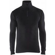 Haut de sous-vêtements col zippé warm 4891 - Noir 4XL