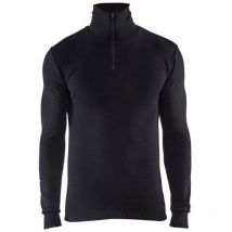 Haut de sous-vêtements col zippé warm 4891 - Noir xxxl