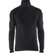 Haut de sous-vêtements col zippé warm 4891 - Noir xxl