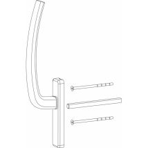 Hautau - atrium hs Griff innen mit Vierkantstift, ts 68-80 mm, Alu silber eloxiert