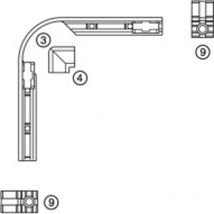 Bz Eckumlenkung Primat-FL 190 mit Zubehör, Schwarz - Hautau