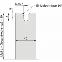 Hautau - Gabelmitnehmer für Verriegelungsantrieb SM2, X=8,3 mm, Achsmaß 75 mm