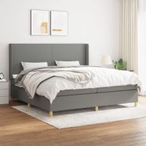 Kalisse - Furniture Limited - Sommier à lattes de lit avec matelas Gris fon