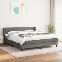 Kalisse - Furniture Limited - Sommier à lattes de lit avec matelas Gris fon