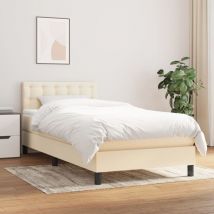 Kalisse - Furniture Limited - Sommier à lattes de lit avec matelas Crème 90