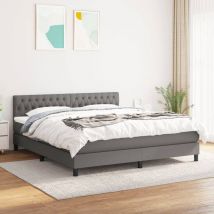 Kalisse - Furniture Limited - Sommier à lattes de lit avec matelas Gris fon