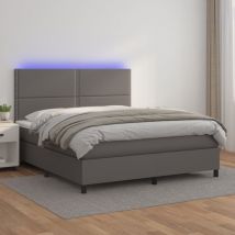 Furniture Limited - Sommier à lattes de lit avec matelas et LED