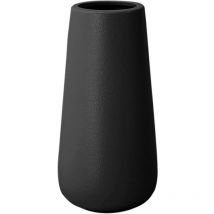 Hauteur 20 cm Vase Conique en Céramique Noir pour Pampas, Moderne Haut Vase Decoratif pour Centre de Table Deco
