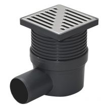 Hauteur Régulée Côté Sortie 100x100mm Sol Drain Déchets Piège Ravin