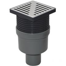 Hauteur Régulée Sortie Inférieure 100x100mm Sol Drain Déchets Piège Ravin