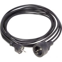 Hawa 1008294 Strom Verlängerungskabel 16 A Schwarz 5.00 M H05vv-f 3g 1,5 Mm²