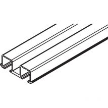Hawa Doppellaufschiene Clipo 16 Alu zum Schrauben l= 2500 mm