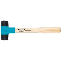 Hazet Kunststoff-Schonhammer 35 mm – ergonomischer Griff – Zinkdruckguss-Mittelteil – Eschenholz-Stiel – Made in Germany