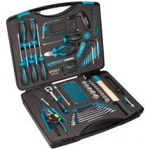 Werkzeugkoffer, Vierkant hohl 10 mm (3/8), Außen-Doppel-Sechskant-Tractionsprofil, Schlitz Profil, Kreuzschlitz Profil ph, Pozidriv Profil pz, - Hazet
