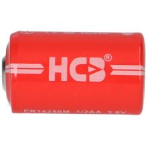 Hcb Lithium 3,6V Batterie ER14250M 1/2AA-Zelle, Hochstrom -40°C + 85°C