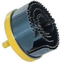 Tivoly - HCS-Mehrblatt-Lochsäge • 7 Klingen von Ø25 mm bis Ø62 mm • Gelegentliche Verwendung • Zum Bohren in Weichholz • Zum Bohren in Gips