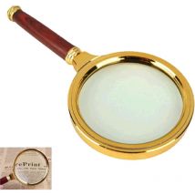 Hd 10X Wooden Handheld Magnifying Glass, Pocket Magnifying Glass with Wooden Handle, Magnifying Glass Handle Magnifier, Pocket Magnifying Glass with