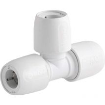 HD10/15W Hep2O Equal Tee pb White 15mm