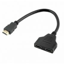 Arnault - hdmi 2 Dual Port y splitter 1080p HDMI-compatible V1.4 Male adapter cable to double female 1 Entrance 2 outputs