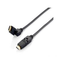 Equip - Hdmi Cable Hdmi 2.0 High Speed With Ethernet 3m Connecteurs pivotants à 180o 119363