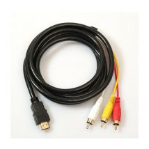 Moonstars - hdmi rca 3 Câble hdmi Vers rca Convertisseur Adaptateur Câble Cordon émetteur De Transmission à Sens Unique De hdmi 1,5m rca