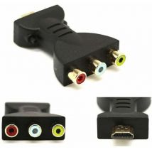 Gabrielle - HDMI-Stecker auf 3 Cinch-Buchse, Adapter, Composite-AV-Audio-Video-TV-Konverter