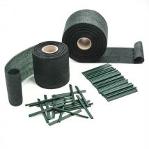 Estexo - Brise vue de jardin en pehd 19 cm + attaches Vert / 35 m