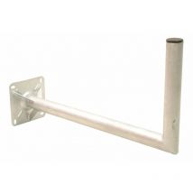 Bras coudé déport 60 cm diamètre 50MM renforcé acier galva Fixation parabole antenne support mural - Hdsat