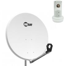 Hdsat - Pack Parabole satellite aluminium 80cm + lnb Single hd